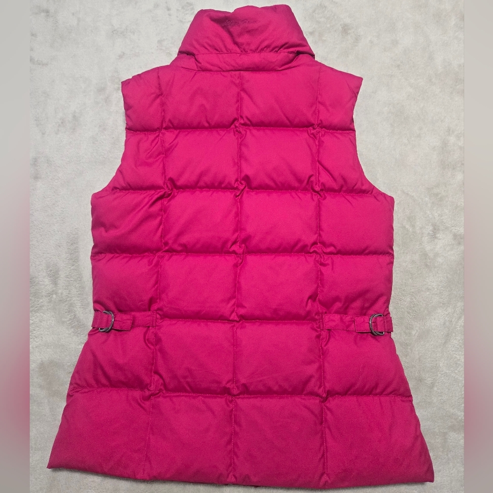 Eddie Bauer Women's Fuchsia Premium Goose Down Puffer Vest Sz S Outdoor Hiking - Picture 5 of 9